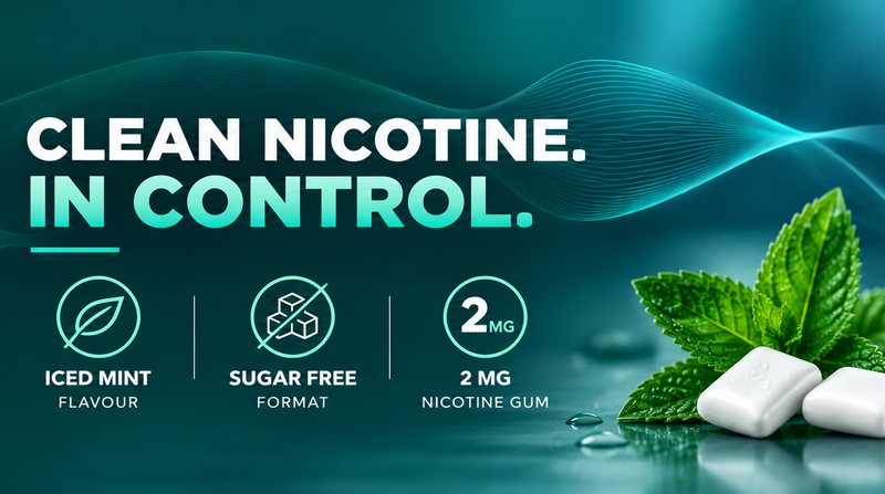 Iced Mint flavour, sugar free, 2mg nicotine gum